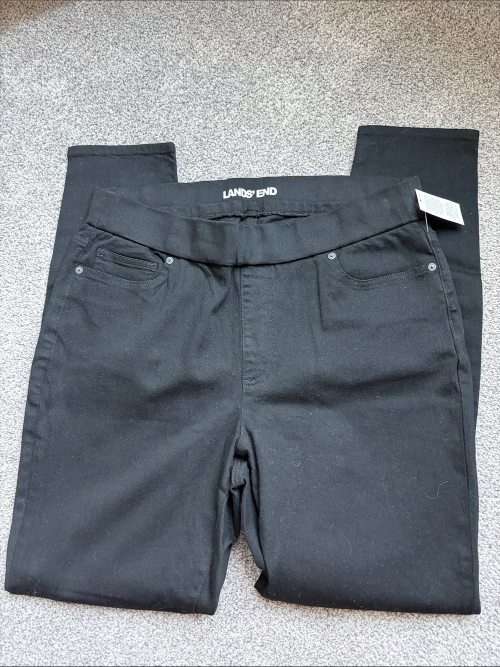 Lands' End Black Slim Fit Pants